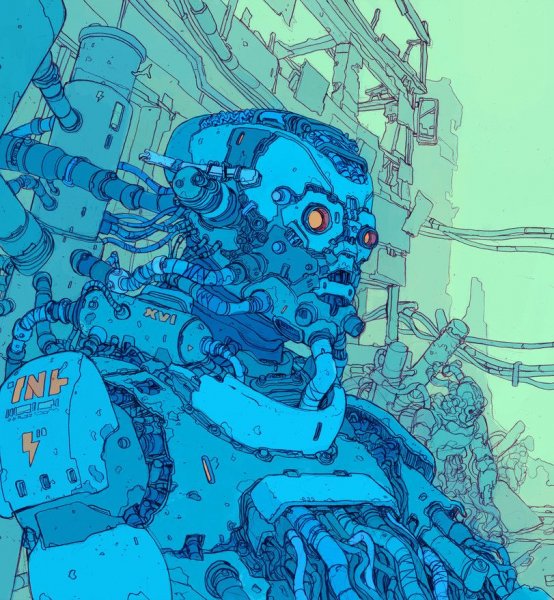 Киберпанк стиль иллюстрации