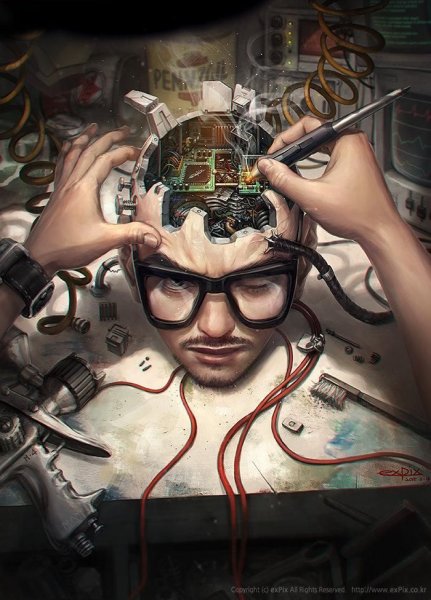 Киберпанк эскизы