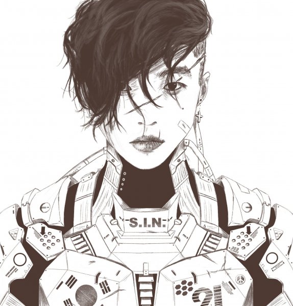 Киберпанк карандашом