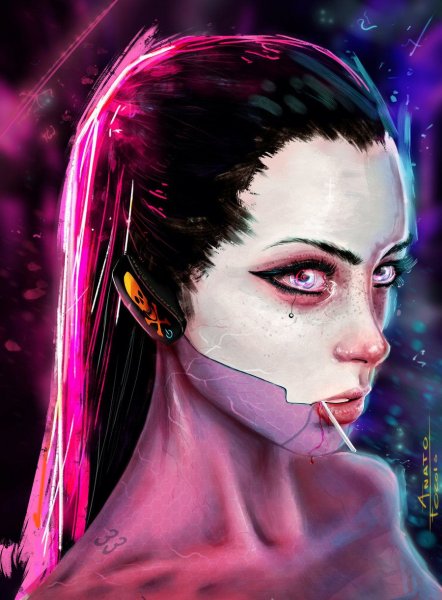 Киберпанк арты девушек