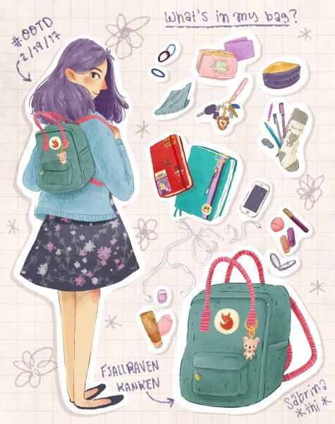 Девчачьи вещи нарисованные