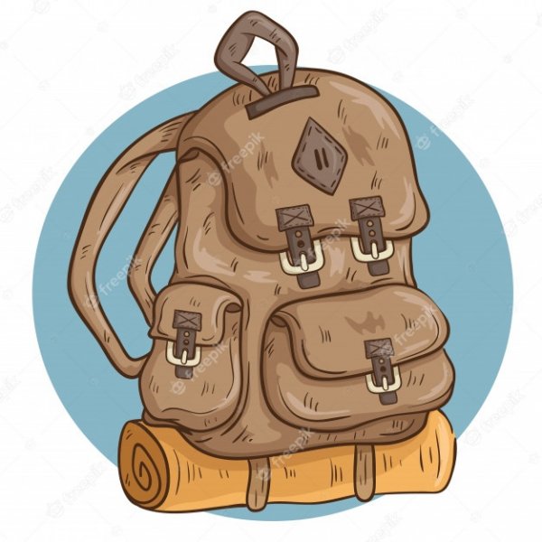 Походный рюкзак вектор