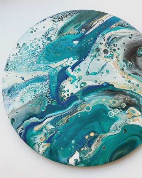 Флюид акрил техника