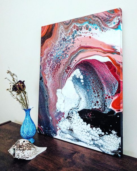 Флюид акрил техника