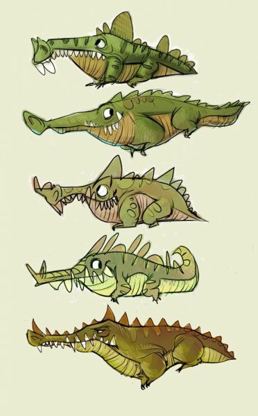 Крокодил арт