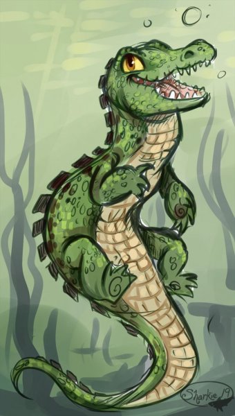 Крокодил арт