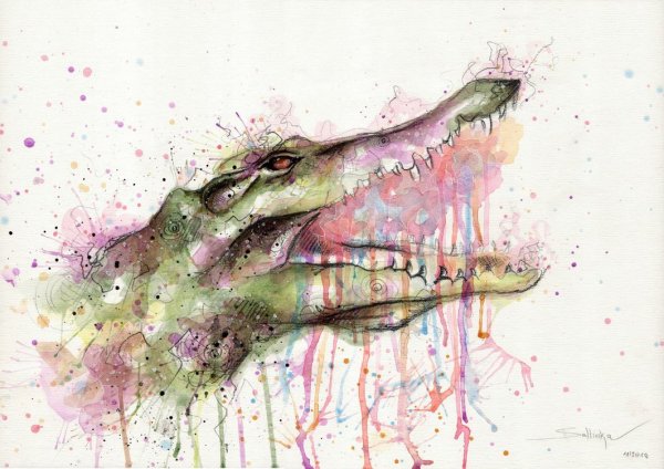Крокодил живопись