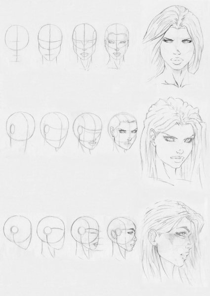 Рисовка лица