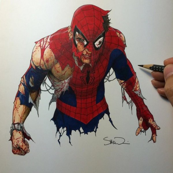 Человек паук арт