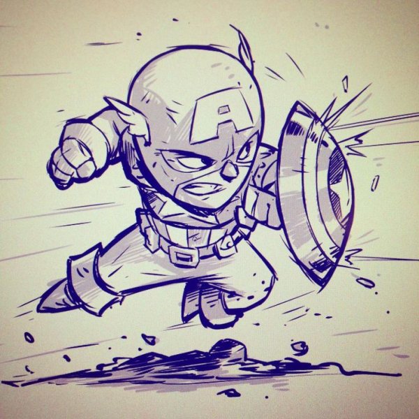Chibi Derek Laufman Avengers Танос