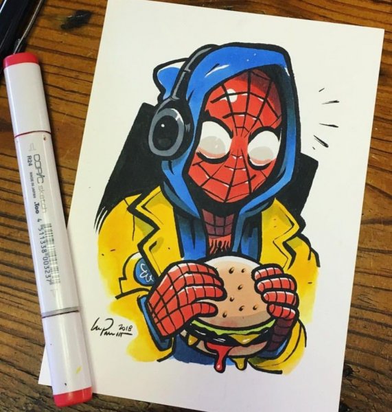 Скетчбук в стиле Марвел