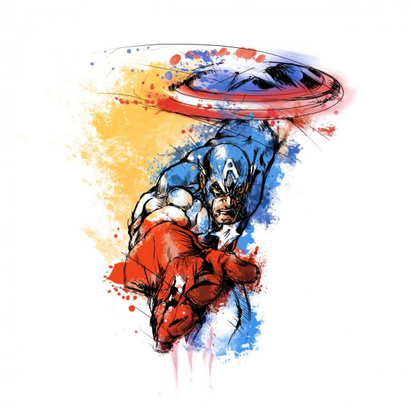 Капитан Америка арт