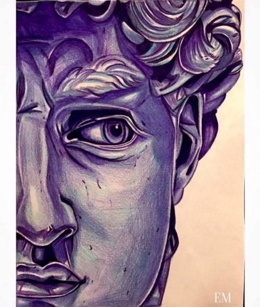 Давид Микеланджело скетч