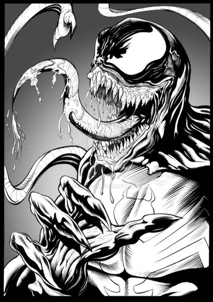 Веном черно белый