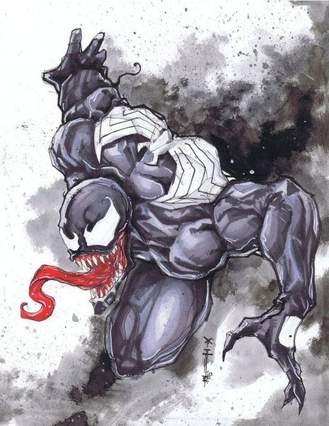 Веном в профиль арт