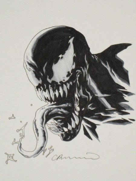 Тату Марвел Веном Дэдпул