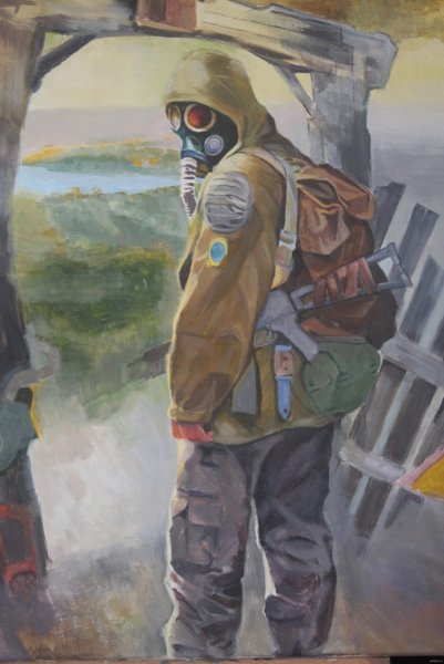 Сталкер акварель