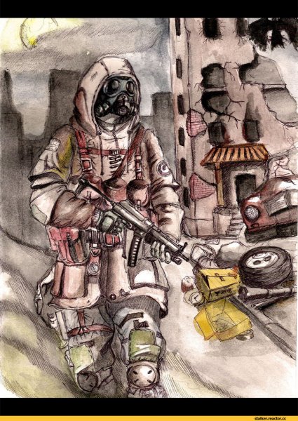 Сталкер МОНОЛИТОВЕЦ рисунок