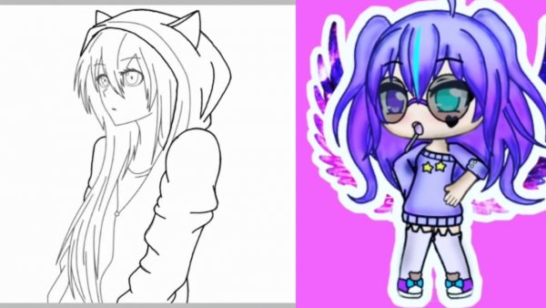 Гача лайф срисовать