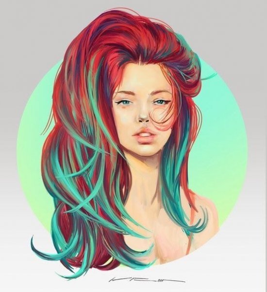Яркие нарисованные девушки