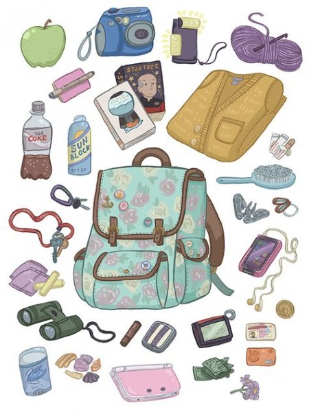 Вещи в портфеле арт