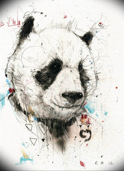 Тату Панда эскизы