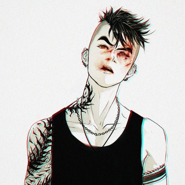 Парень панк арт