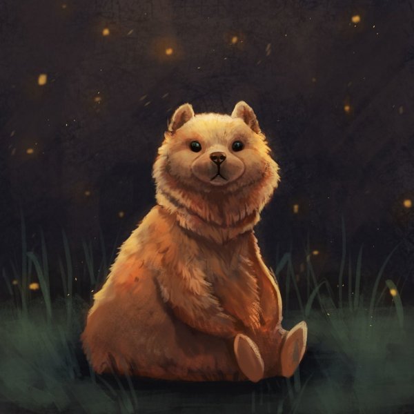 Медведь милый арт