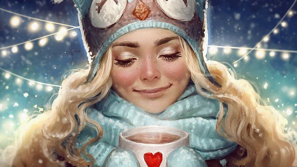 Новогодняя аватарка для девушки