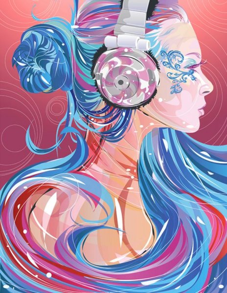 Девушка абстракция