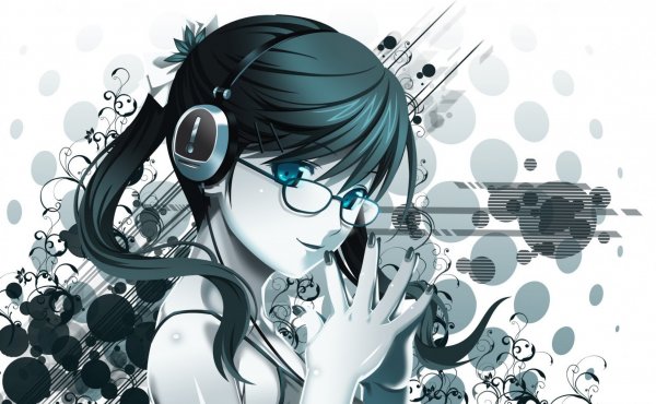 Девушка в очках арт