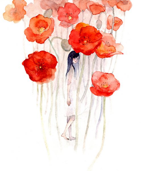 Цветы акварелью для начинающих для срисовки