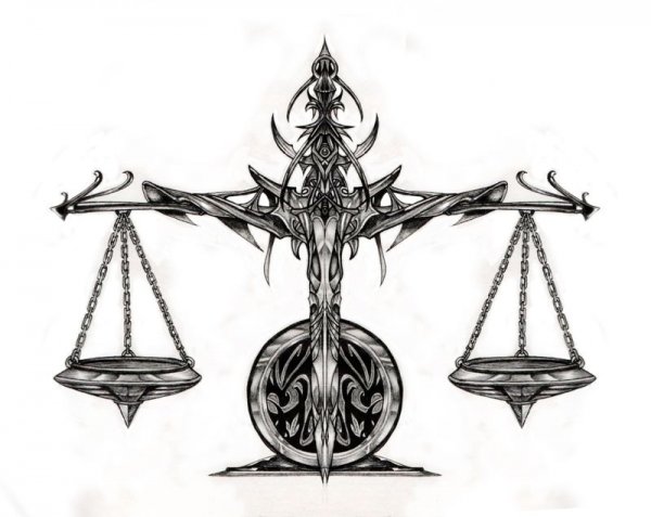 Тату чаши весов