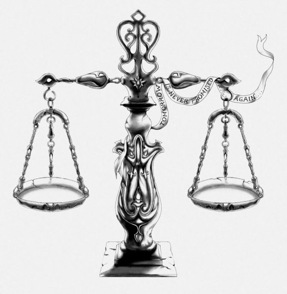 Весы тату эскиз