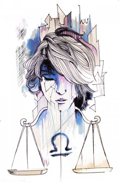 Весы знак зодиака арт