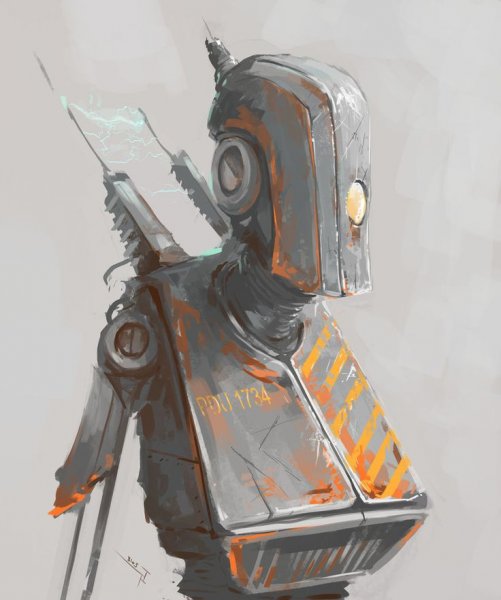 Скетч арт роботов