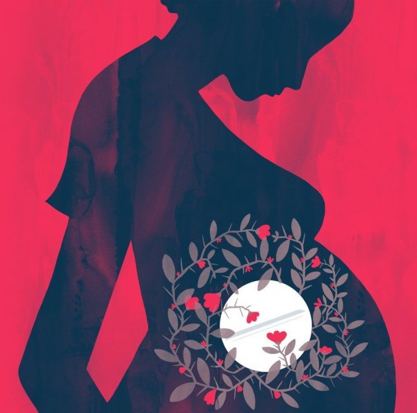 Беременная женщина арт