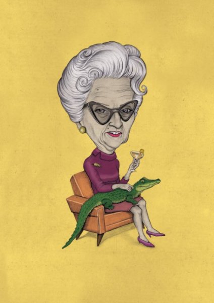 Крутая бабуля мультяшная