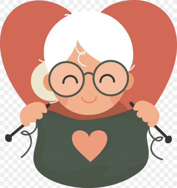 Бабушка вектор