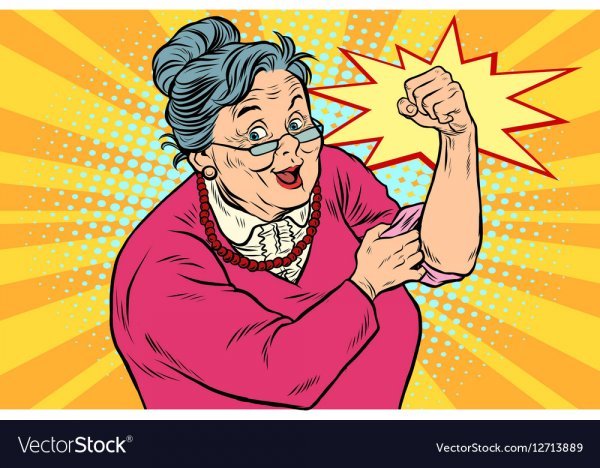 Супер бабушка вектор