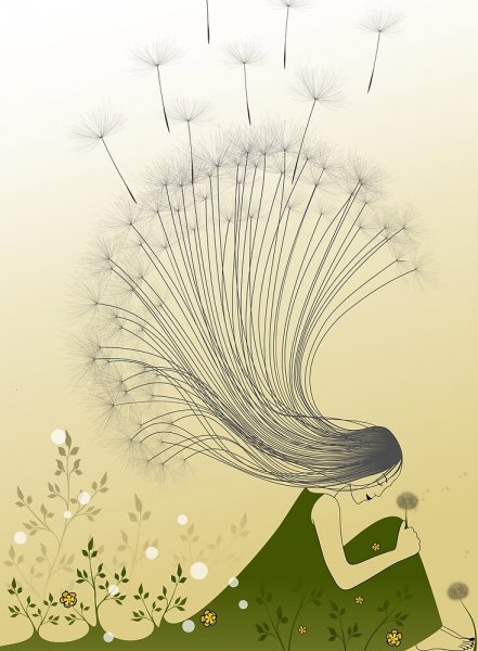 Девушка с одуванчиком