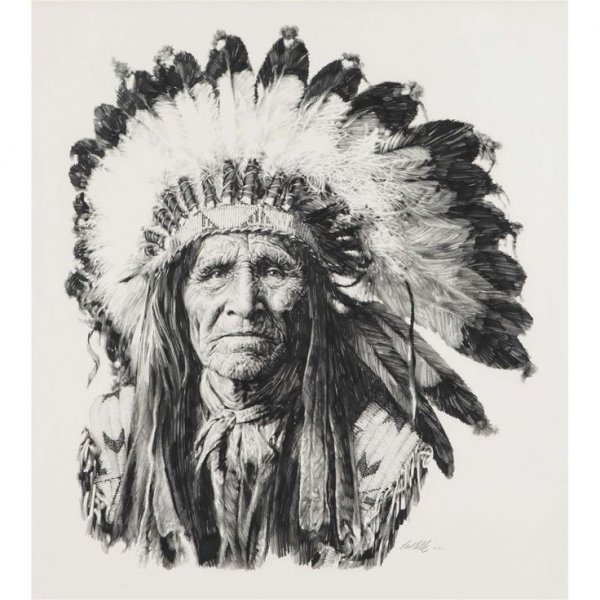 Индеец в профиль