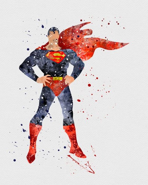 Супергерой живопись