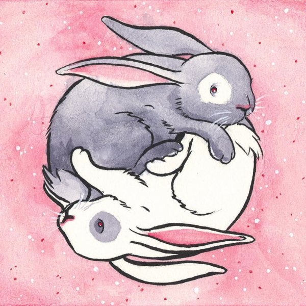 Кролик арт рисунок