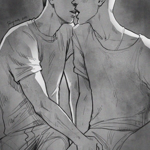 Арсений Попов и Антон Шастун слэш арт