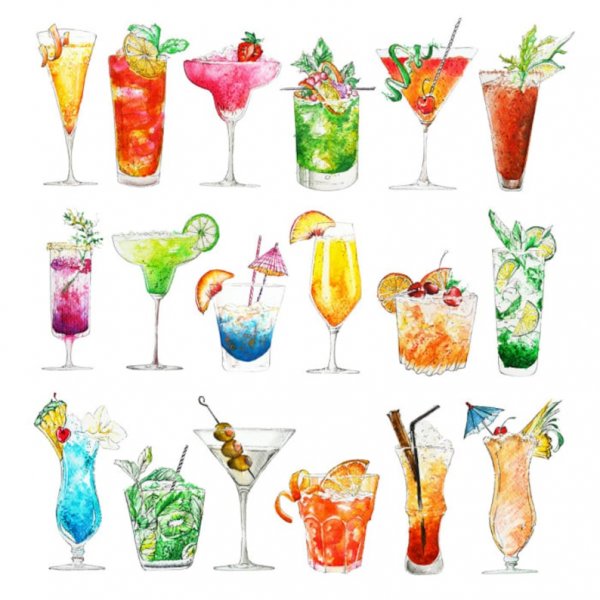 Коктейли для рисования