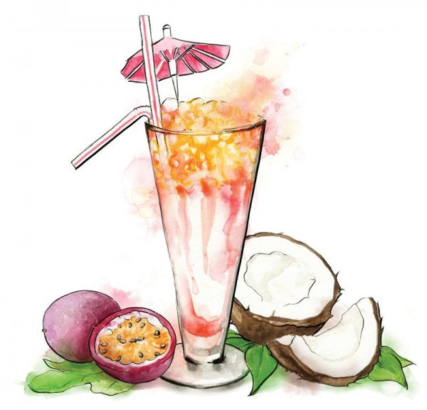 Еда и напитки нарисованные