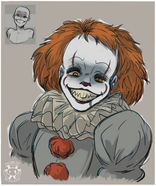 Оно 2 клоун ПЕННИВАЙЗ рисунок