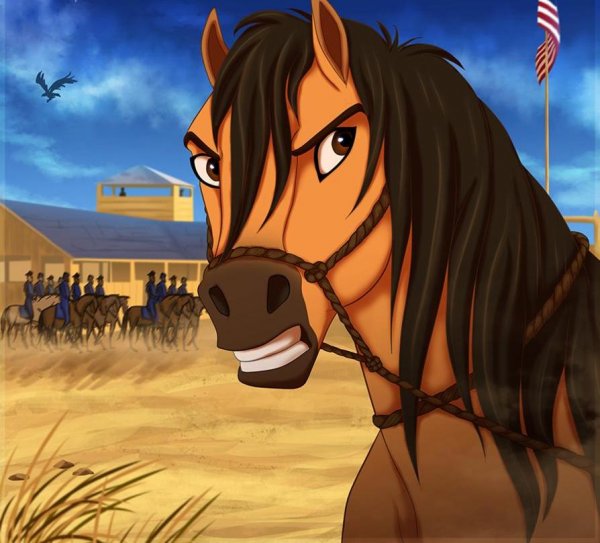 Спирит душа прерий лошадь