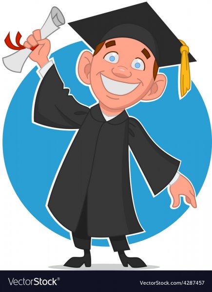Человек с дипломом вектор